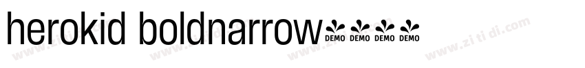 herokid boldnarrow字体转换